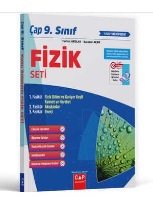 Çap Yayınları 9. Sınıf Fizik Seti Türkçe Dilinde Sınav Bilgisi İçeren Eğitim Seti
