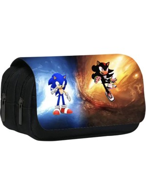 Sonic Büyük Kalemkutusu Çift Fermuarlı Sonic Kalem Kutusu