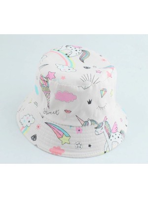 Unicorn Kemik Rengi Bucket Yazlik Sapka