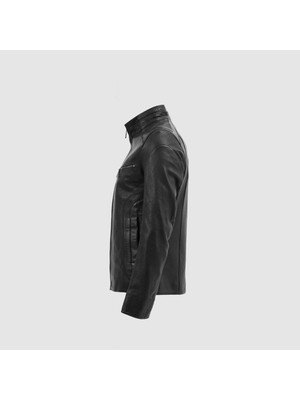 Togo Erkek Mont Siyah Jumbo Deri Modern Stil XL Konforlu Günlük Kullanım