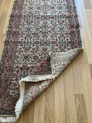 DesignEv 98 x 202  cm  El Dokuma Etnik Kilim Küçük Boy Bej Renk Antik Kilim