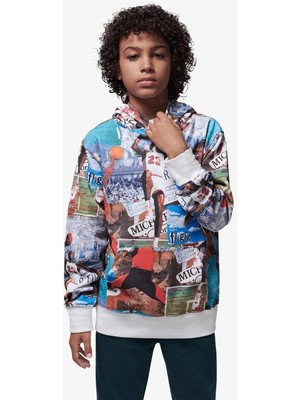 Nike Jordan  Mj Brklyn Aop Ft Po Erkek Çocuk Sweatshırt