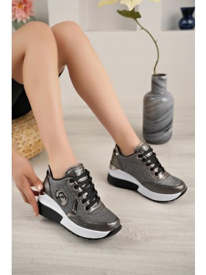 Nesil Shoes Lady 3001 Platin Dolgu Kadın Sneakers