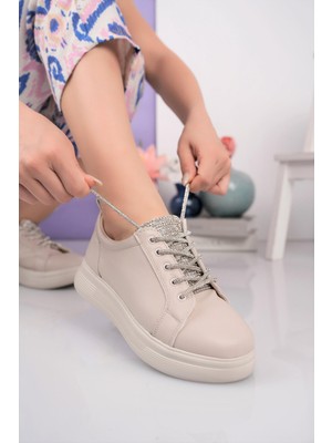 Nesil Shoes Dvm 840 Ten Dili Taşlı Kadın Sneakers