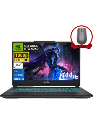 Msı Cyborg 15 Intel Core I5-13420H 32GB 2tb SSD 8GB/RTX4060 15.6" 144Hz Fdos Full Hd Taşınabilir Bilgisayar A13VF-1204XTR-A15 & Anzar Mouse