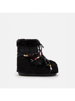 Moon Boot Kadın  80D1409470-N001 Moon Boot Icon Low Faux Fur Beads Black