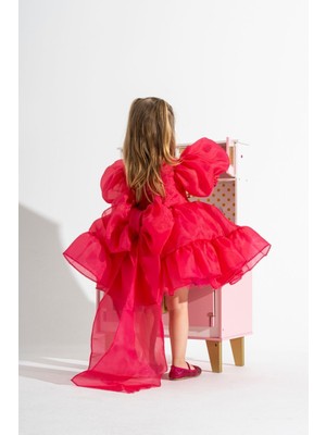 Linola Baby Kids Puffy Şifon Kız Çocuk Parti Elbisesi
