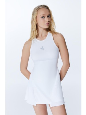 Ed 2347-01 Beyonce Spor Elbise Beyaz (Tenis, Golf, Pickleball, Dans)