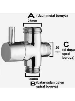 Yapıtaşı Yt32 Kartepe Banyo Robot Duş Seti Yönlendirici musluk 3/4x1/2x1/2