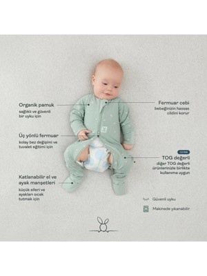 Ergopouch Organik Pamuklu Patikli Pijama Tulum 1.0 TOG