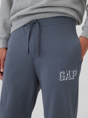 Erkek Mavi Gap Logo Fransız Havlu Kumaş Jogger Eşofman Altı