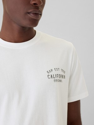 Gap Erkek Beyaz Gap Logo Everyday Soft Grafikli T-Shirt