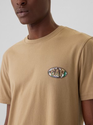 Gap Erkek Kahverengi Gap Logo Grafikli Everyday Soft T-Shirt