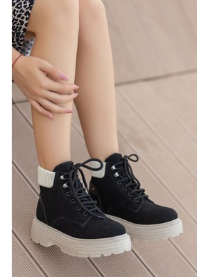 Shemard Joo Siyah Cat Bağcık Detaylı Kadın Bot