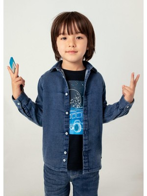 4-9 Yaş Erkek Çocuk Denim Gömlek