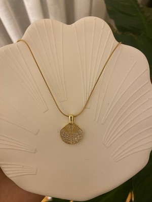 Anetta Jewelry Altın Renk Zirkon Taşlı Açılabilir Kalpli Çelik Kolye