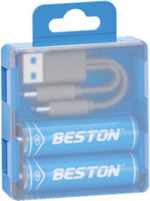 Beston USB Type-C Kablo ile Şarj Edilebilir Lityum 2'li Kalem Pil 1.5V Aa / 2220 Mwh - 500MAH