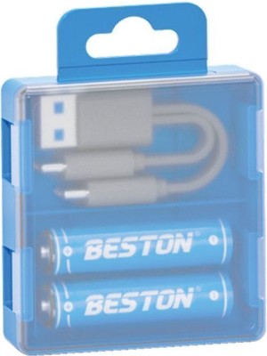 Beston USB Type-C Kablo ile Şarj Edilebilir Lityum 2'li İnce Pil 1.5V Aaa / 666 Mwh - 150MAH