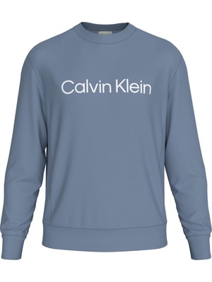 Calvin Klein Kapüşon Yaka Mavi Erkek Sweatshırt K10K112956DYT