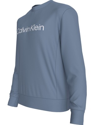 Calvin Klein Kapüşon Yaka Mavi Erkek Sweatshırt K10K112956DYT