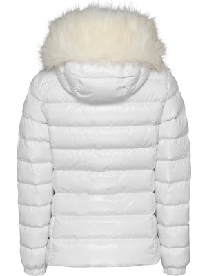 Tommy Jeans Beyaz Kadın Şişme Mont Tjw Tonal Hooded Down Jacket