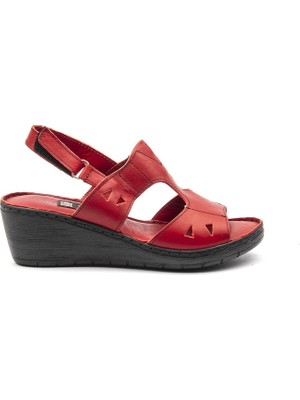 Togo Kadın Comfort Sandalet [051345], Kırmızı, 36