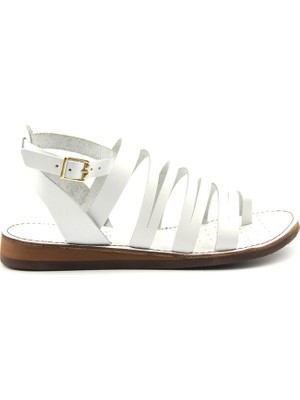 Togo Kadın Düz Sandalet [051334] , Beyaz, 37