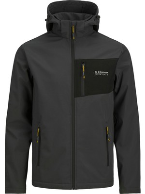 Jack & Jones Gri Erkek Mont Jjtaylor Softshell Jacket