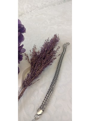 Lilly And Molly Jewelry Balık Sırtı Çift Sıra Çelik Bileklik