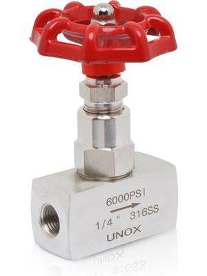 Unox Paslanmaz Iğneli Vana 1/4"