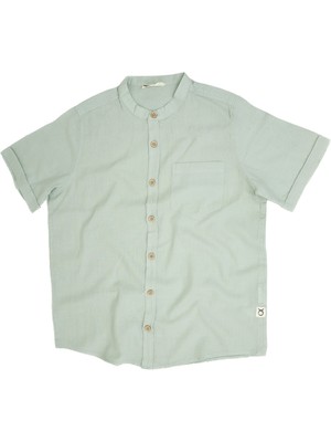 RG Brand Çocuk Keten Kısa Kollu Gömlek