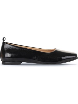 Bueno Shoes Siyah Rugan Deri Kadın Babet 01WD1301 01WD1301
