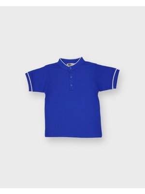 RG Brand Çocuk Düğme Detaylı Hakim Yaka Tişört