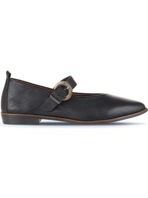 Bueno Shoes Siyah Deri Kadın Babet 01WD3711 01WD3711