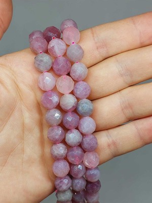 Yaşam Tohumu Madagaskar Pembe Kuvars Taşı Royal Quality Faset Kesim Dizi 10MM (52928)