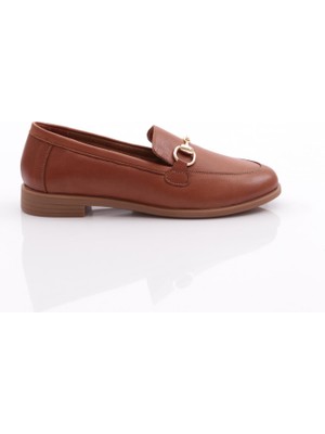 DGN 1850 Kadin Metal Aksesuarli Loafer Ayakkabi