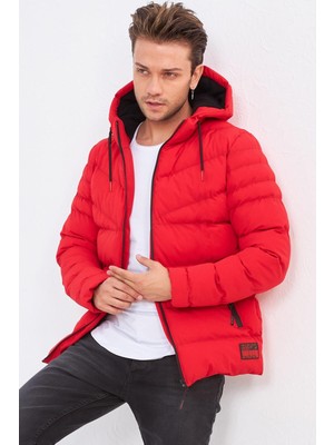 Delpino Su Ve Rüzgar Geçirmez Kapüşonlu Şişme Mont