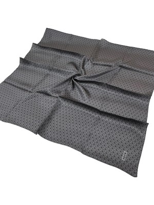 Aker Ipek Eşarp - 8911701-372 Gri Siyah Sura