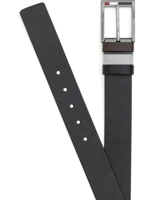 U.S. Polo Assn. Erkek Çift Taraflı Siyah Kemer 50286781-VR046
