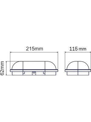 Sekatech Aydos 15W Oval LED Nem Su Geçirmez Banyo Bahçe Balkon Modern Tavan Lambası Beyaz Kasa Beyaz Işık