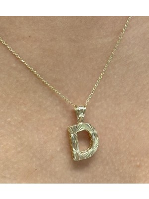 HAKAN GÜLER KUYUMCULUK  14 Ayar Altın 3 Boyutlu D Harfi