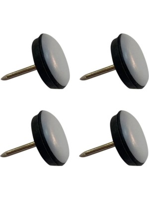 Sandalye Koltuk Keçesi Teflon Plastik Çivili 19 Mm.-4 Adet