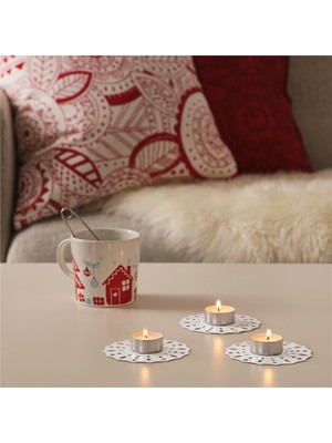 Ikea Vınterfest Tealight Beyaz 3'lü Mumluk 50433317