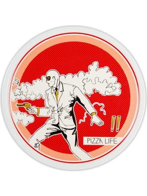 Baci Milano Gulp Porselen Pizza Tabağı 33,5 cm Kırmızı