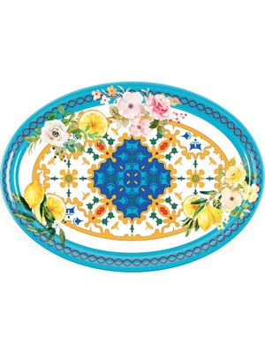 Guzzini Flower Lemon Oval Tabak 50 cm x 36 cm x 3 cm
