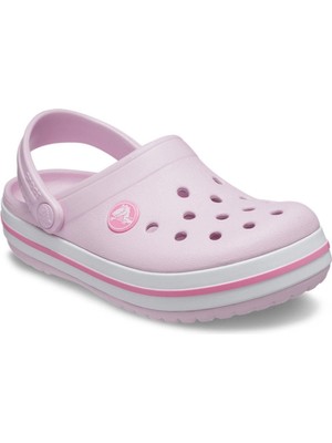 Crocs Crocband Kız Çocuk Terlik Pembe Renk Düz Topuklu Kaymaz Taban ve Ortopedik Özellik