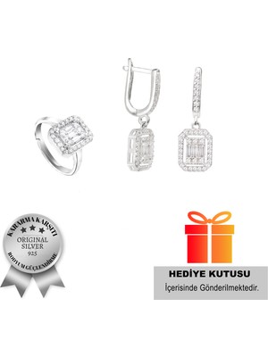 925 Ayar Gümüş 2 Li Baget Set (Özel Kutulu)