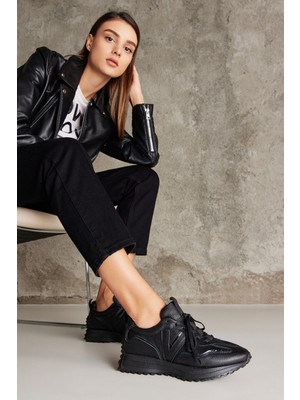Ziya Ziya, Kadın Hakiki Deri Sneaker 1431000Z4660 Siyah