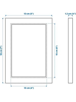 Ikea Fıskbo Siyah Çerçeve 10X15 cm 00300353