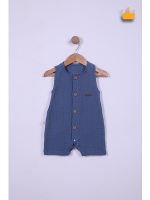 Begi %100 Pamuk Müslin Kız Erkek Bebek Geniş Askılı Çıtçıtlı Tulum 22405